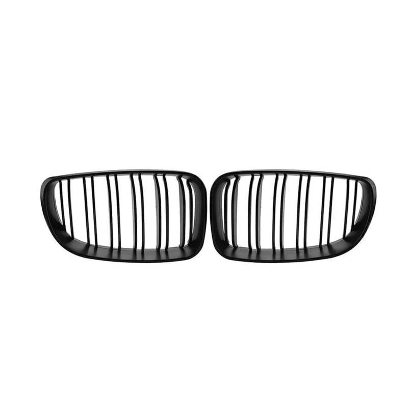 Kühlergrill Vorne 2X Für 1er E81 E82 E87 E88 2007-2011 Auto Front Nieren Racing M-Farbe Grills Matt Schwarz Doppel Stoßstange Grille Front Kühlergrill(Matte Black) von GBGWRMRYX