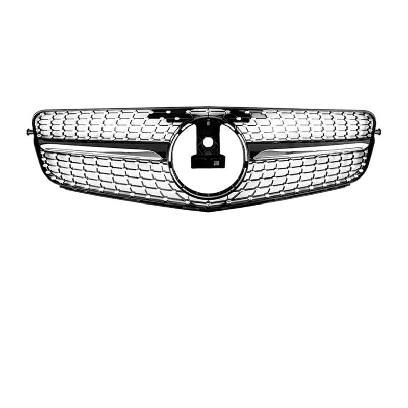 Kühlergrill Vorne Für C-Klasse W204 C180 C250 C350 2008-2012 2013 2014 Auto Frontstoßstangengrill Kühlergrill Glänzend Schwarz Racing Grills Front Kühlergrill(Diamonds Black) von GBGWRMRYX
