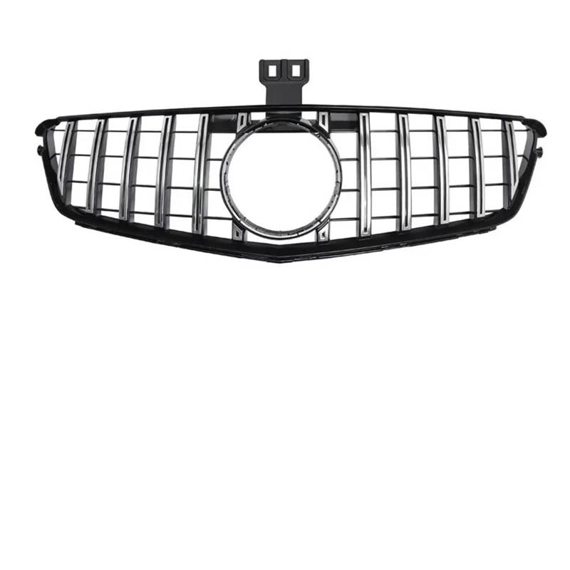 Kühlergrill Vorne Für C-Klasse W204 C204 C43 Coupé Touring 2007-2014 2013 Auto Front Kühlergrill Silber Schwarz Zubehör Werkzeuge Front Kühlergrill(G Chrome Silver) von GBGWRMRYX