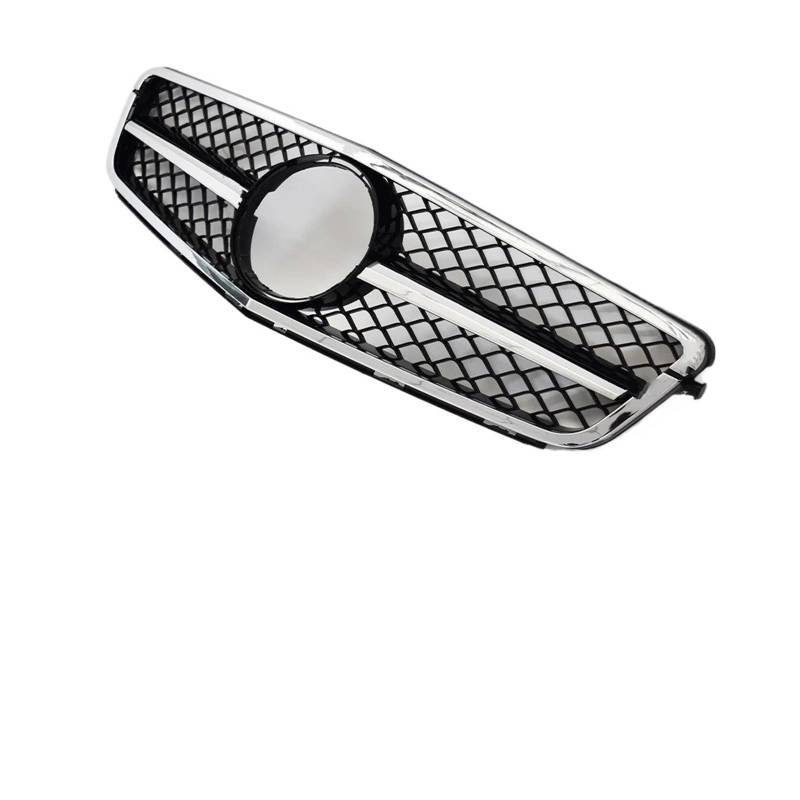 Kühlergrill Vorne Für C W204 C43 C180 C200 C250 C300 Für GT Diamond 2007-2014 Auto Frontstoßstangengrill Haubengrill Tuning Perfect Match Front Kühlergrill(A Full Silvery) von GBGWRMRYX
