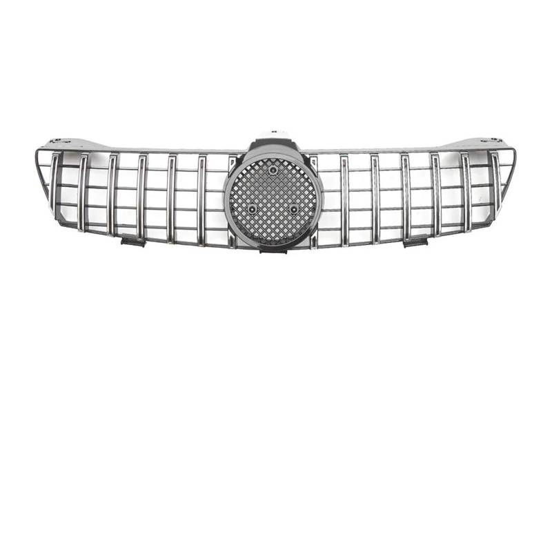 Kühlergrill Vorne Für CLS W219 CLS350 CLS500 Für GTR Style 2005-2008 Autofront Glänzend Schwarz Racing Grille Diamonds Style Stoßstangengitter Front Kühlergrill(G -Chrome Silver) von GBGWRMRYX