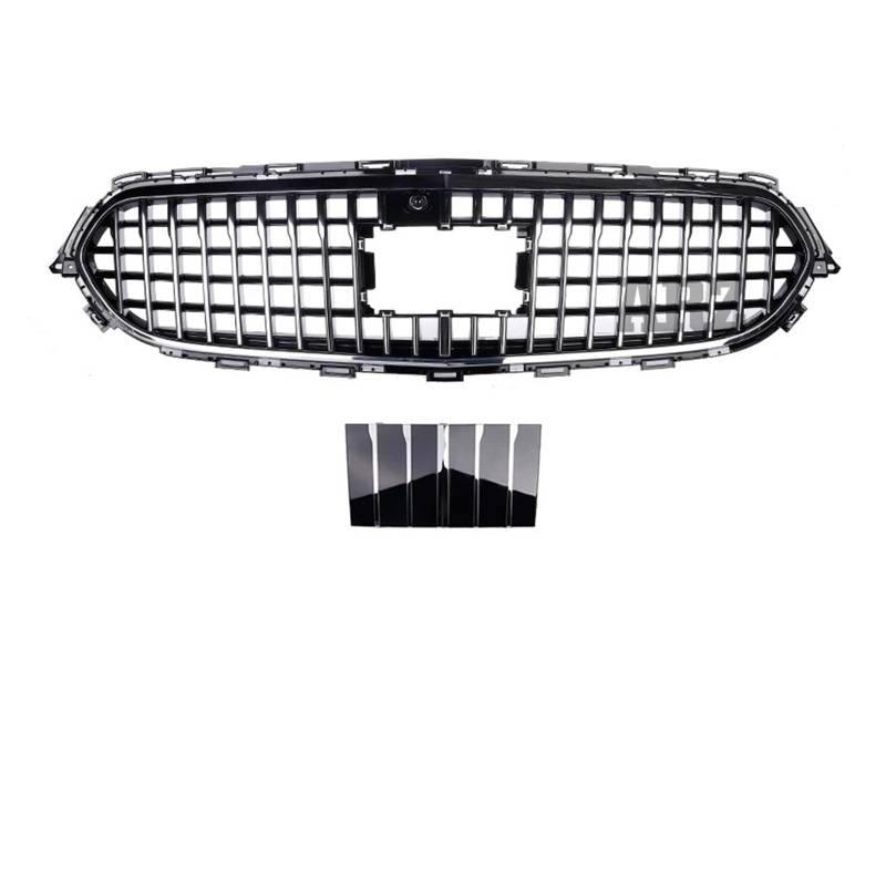 Kühlergrill Vorne Für E-Klasse W213 S213 Für GT Diamond Style Für Exklusives Facelift Auto Frontstoßstangengrill Schwarz Silber Grill Front Kühlergrill(Exclusive Silver) von GBGWRMRYX