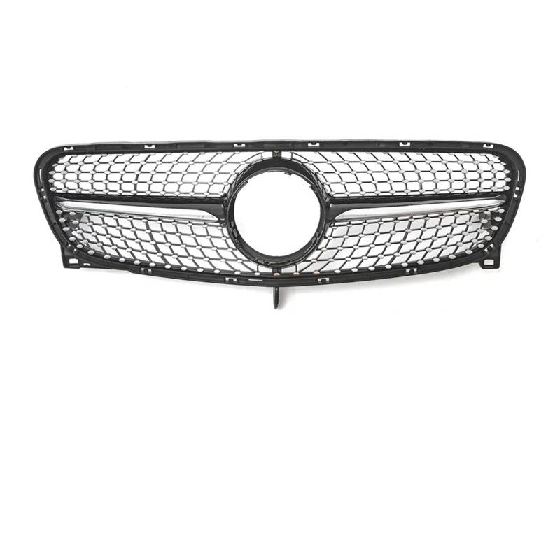 Kühlergrill Vorne Für GLA-Klasse X156 GLA180 GLA200 GLA45 Für GTR Diamonds Style 2014-2016 Auto-Obergrill Glänzend Schwarz Stoßstangengrill Front Kühlergrill(Diamonds-Silver) von GBGWRMRYX