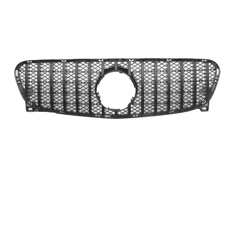 Kühlergrill Vorne Für GLA-Klasse X156 GLA180 GLA200 GLA45 Für GTR Diamonds Style 2014-2016 Auto-Obergrill Glänzend Schwarz Stoßstangengrill Front Kühlergrill(Glossy Black) von GBGWRMRYX