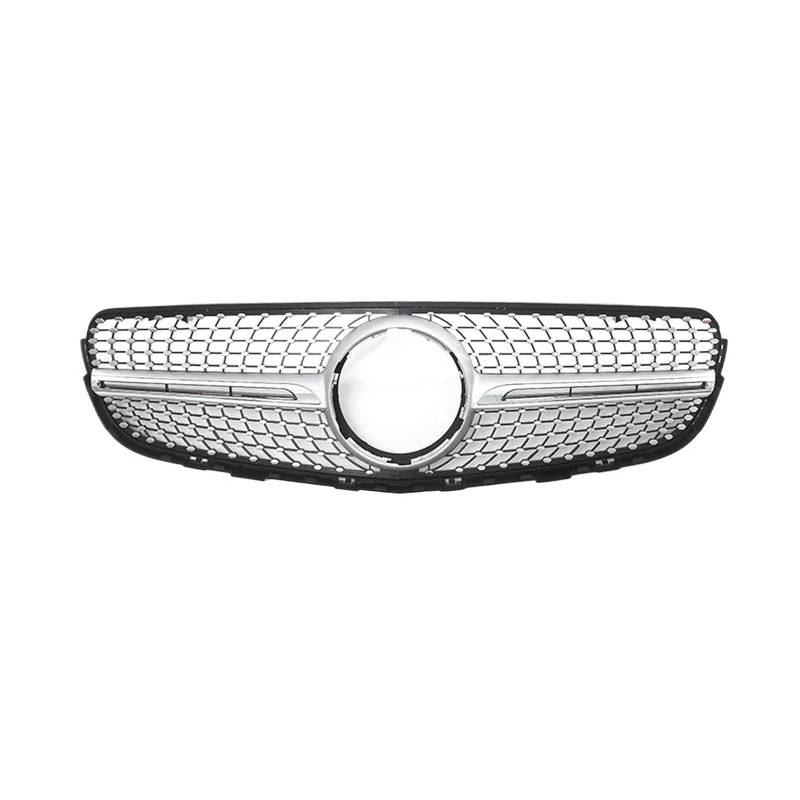 Kühlergrill Vorne Für GLC X253 Für GTR Style 2015-2019 Autogrill Ersatzteil Diamanten Fronteinlassgitter Stoßstangengrill Gitter Refit Tuning Front Kühlergrill(Diamonds-Silver) von GBGWRMRYX