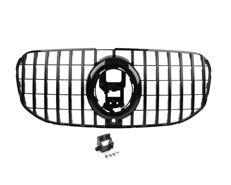 Kühlergrill Vorne Für GLS Klasse X167 GLS450 GLS580 2020 2021 2022 2023 2024 Auto Vorderen Stoßfänger Kühler Haube Diamant Grille Front Kühlergrill(Black) von GBGWRMRYX
