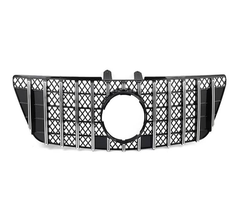 Kühlergrill Vorne Für W164 ML320 ML350 ML550 Für GTR Stil 2009 2010 2011 2012 Auto Vorderen Stoßfänger Grill Kühler Racing Haube Grille Front Kühlergrill(Chrome) von GBGWRMRYX