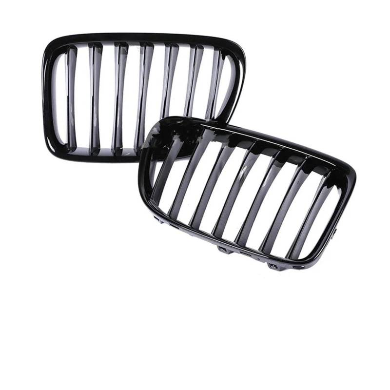 Kühlergrill Vorne Für X1 E84 SDrive XDrive 2009-2016 Front Refiting Racing Grill Chrom Schwarz Stoßstange Niere M Farbe Grille Abdeckung Front Kühlergrill(Single Glossy Black) von GBGWRMRYX