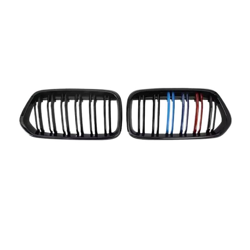Kühlergrill Vorne Für X2 F39 2018-2021 Auto Doppellamellen Glanz M-Farbe Frontgrill Gitter Nierengrill Ersatz Frontstoßstangengrill Front Kühlergrill(D Glossy M-Color) von GBGWRMRYX
