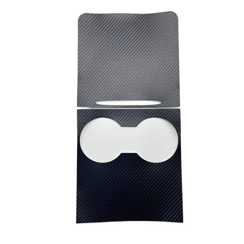 Mittelkonsole Dekor Für Tesla Für Modell 3 Für Y 2021-2023 Zentrale Bedienfeld Aufkleber Film PU Leder Center Console Protector Abdeckung Mittelkonsole Panel(Black Carbon) von GBGWRMRYX