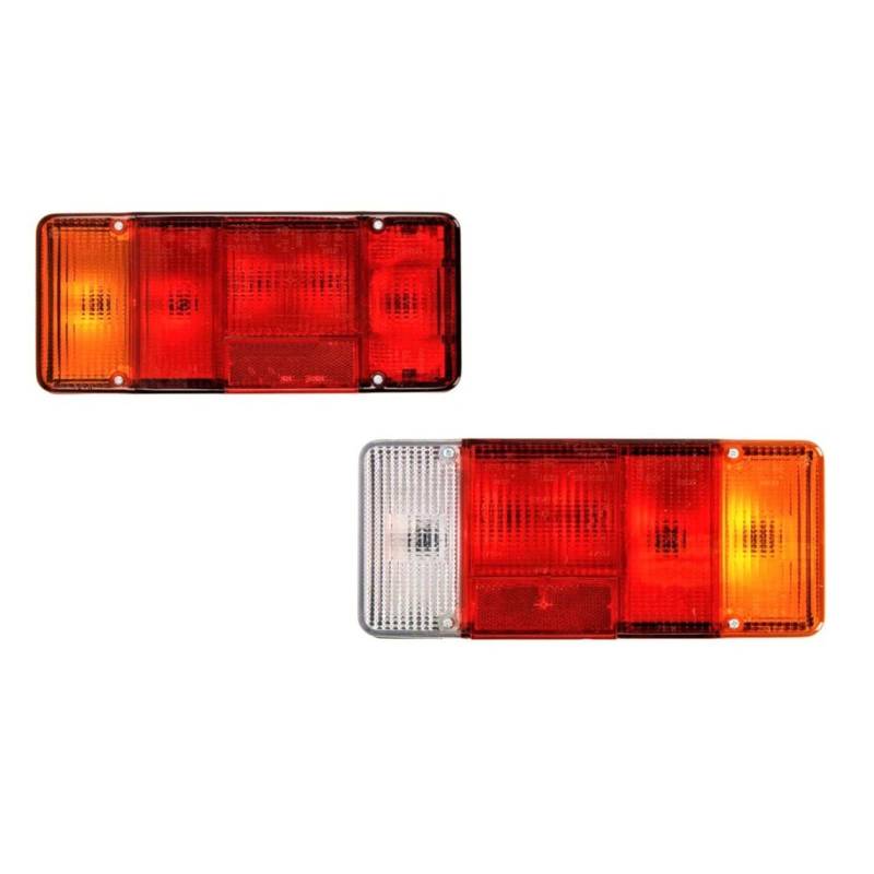 Rücklicht-Baugruppe 42531146 9988023 für F&iat für Ducato 1982-2007 2008 2009 2010 2011 2012 2013 2014 Auto-Rücklicht-Rücklicht-Objektivabdeckung, kompatibel mit 2 Rückstoßstangen-Reflektoren von GBGWRMRYX