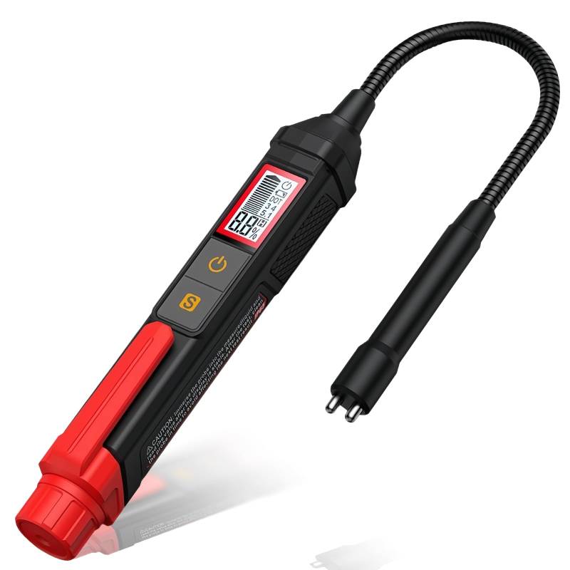 GBKDQQ Bremsflüssigkeitstester, Bremsflüssigkeit Tester für DOT3, DOT4, DOT5.1 Bremsflüssigkeit, Bremsflüssigkeitsteststreifen mit Datenhaltefunktion von GBKDQQ