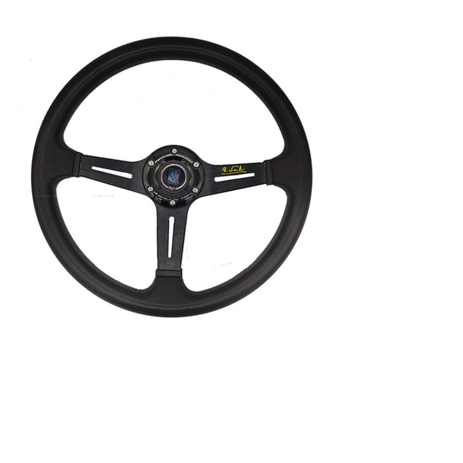 Auto-Lenkrad, Sportlenkrad, universal, 35,6 cm, Leder, Autorennlenkräder, Drifting-Sportlenkrad + Schaltknauf mit Logo (PU A) von GBSONGJIN