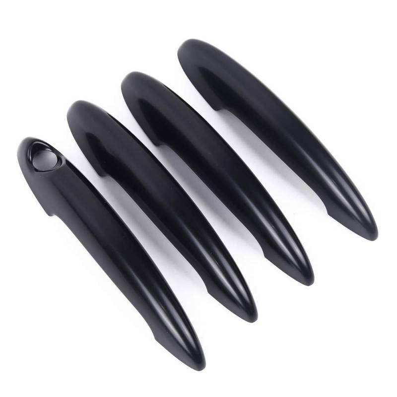 Auto TüRgriff Schale,Exterior TüRgriff Abdeckung 4 Teile/Satz Glanz Türgriffabdeckungen Trim PC Schwarz Kunststoff passt for Mini R60 Cooper S 11-16 Modules Türgriffabdeckung von GBSONGJIN