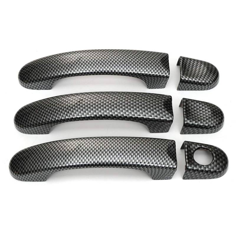 Auto TüRgriff Schale,Exterior TüRgriff Abdeckung 8 Verschiedene Style 1 Set Türgriffabdeckungen for VW for T5 2003 2004-2015 for T6 2015-up for Caddy Van 2004-2015(6pcs 3 Door Carbon) von GBSONGJIN