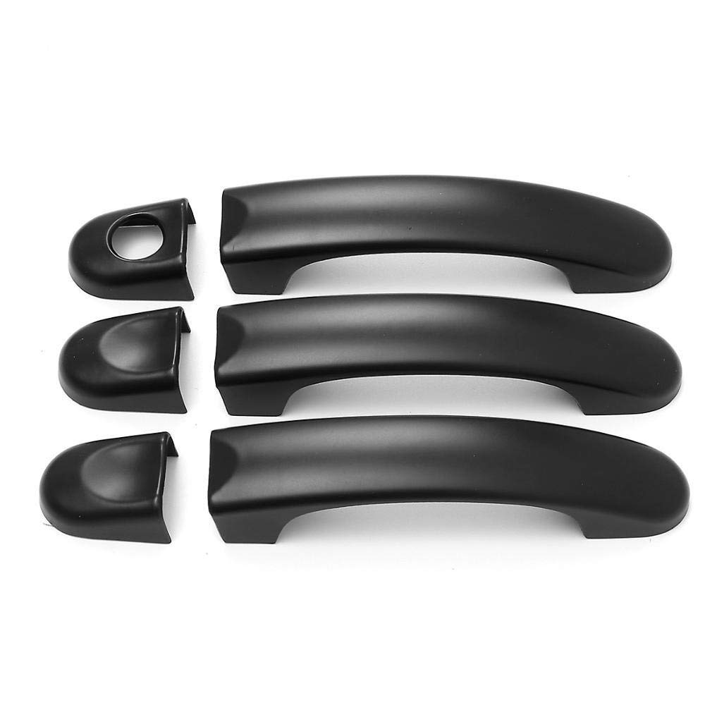 Auto TüRgriff Schale,Exterior TüRgriff Abdeckung 8 Verschiedene Style 1 Set Türgriffabdeckungen for VW for T5 2003 2004-2015 for T6 2015-up for Caddy Van 2004-2015(6pcs Matte Black) von GBSONGJIN