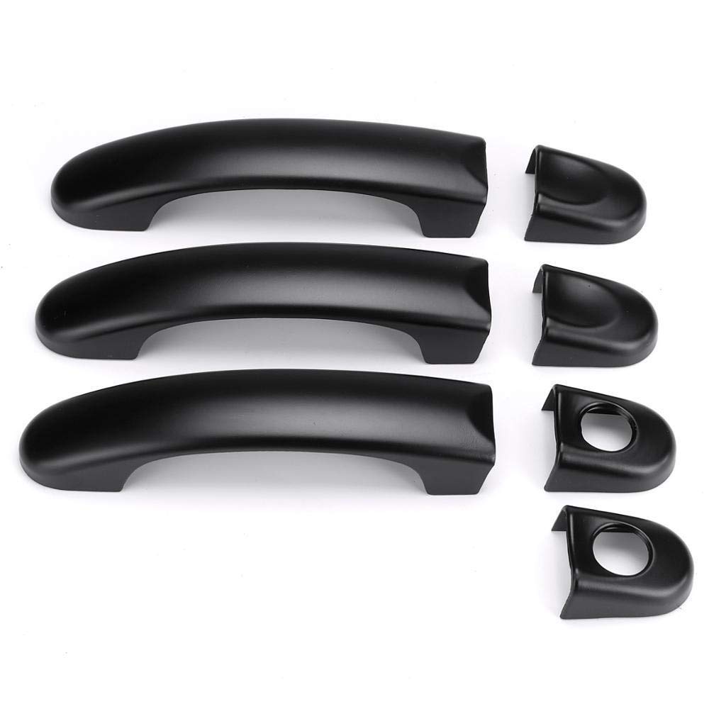 Auto TüRgriff Schale,Exterior TüRgriff Abdeckung 8 Verschiedene Style 1 Set Türgriffabdeckungen for VW for T5 2003 2004-2015 for T6 2015-up for Caddy Van 2004-2015(7pcs Matte Black) von GBSONGJIN