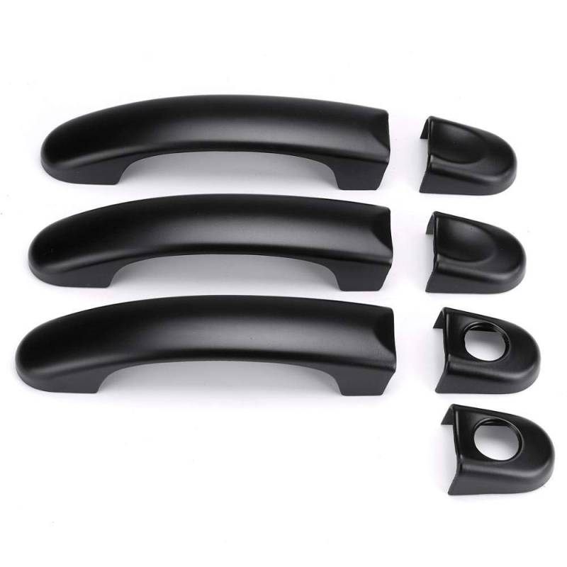 Auto TüRgriff Schale,Exterior TüRgriff Abdeckung 8 Verschiedene Style 1 Set Türgriffabdeckungen for VW for T5 2003 2004-2015 for T6 2015-up for Caddy Van 2004-2015(7pcs Matte Black) von GBSONGJIN