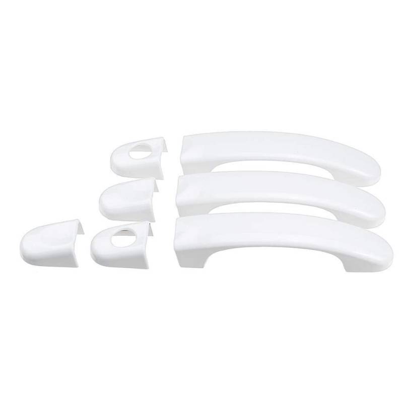Auto TüRgriff Schale,Exterior TüRgriff Abdeckung 8 Verschiedene Style 1 Set Türgriffabdeckungen for VW for T5 2003 2004-2015 for T6 2015-up for Caddy Van 2004-2015(7pcs White) von GBSONGJIN