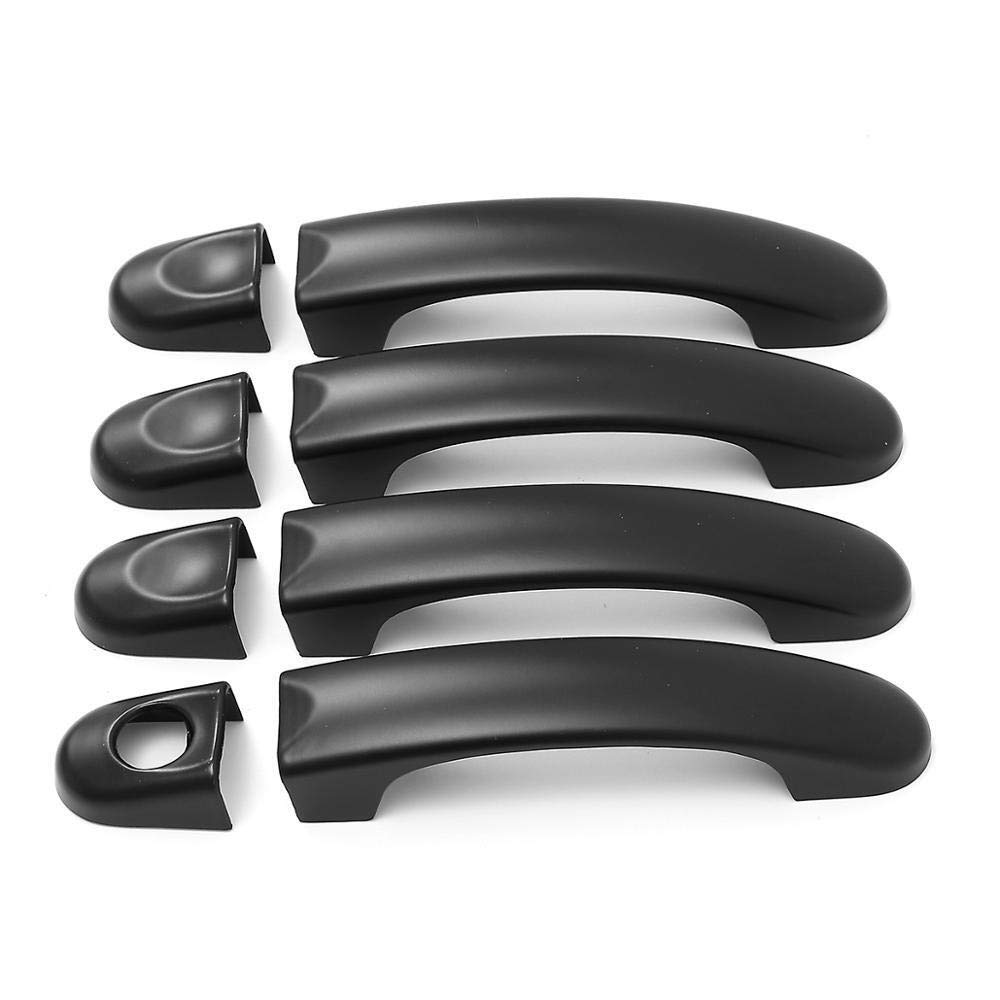 Auto TüRgriff Schale,Exterior TüRgriff Abdeckung 8 Verschiedene Style 1 Set Türgriffabdeckungen for VW for T5 2003 2004-2015 for T6 2015-up for Caddy Van 2004-2015(8pcs Matte Black) von GBSONGJIN
