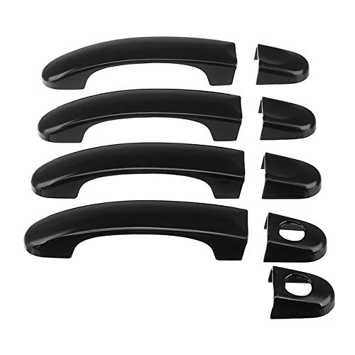 Auto TüRgriff Schale,Exterior TüRgriff Abdeckung 8 Verschiedene Style 1 Set Türgriffabdeckungen for VW for T5 2003 2004-2015 for T6 2015-up for Caddy Van 2004-2015(9pcs 4 Door Black) von GBSONGJIN