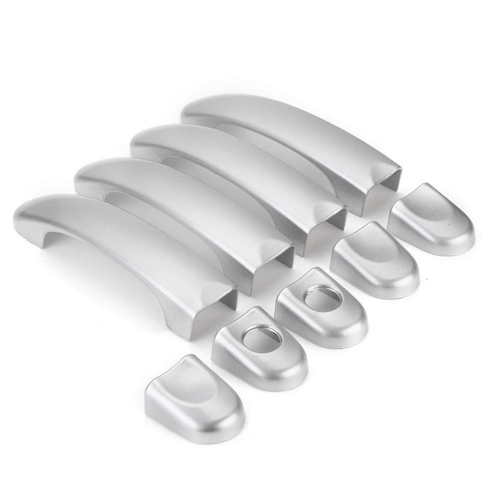 Auto TüRgriff Schale,Exterior TüRgriff Abdeckung 8 Verschiedene Style 1 Set Türgriffabdeckungen for VW for T5 2003 2004-2015 for T6 2015-up for Caddy Van 2004-2015(9pcs Grey) von GBSONGJIN