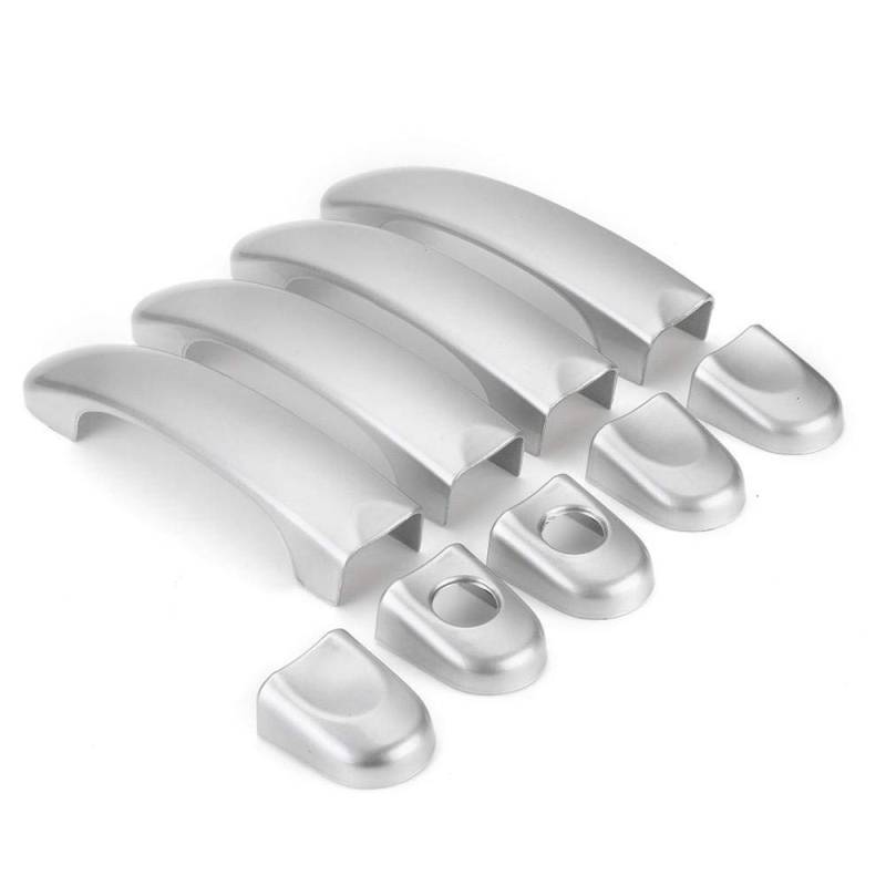 Auto TüRgriff Schale,Exterior TüRgriff Abdeckung 8 Verschiedene Style 1 Set Türgriffabdeckungen for VW for T5 2003 2004-2015 for T6 2015-up for Caddy Van 2004-2015(9pcs Grey) von GBSONGJIN