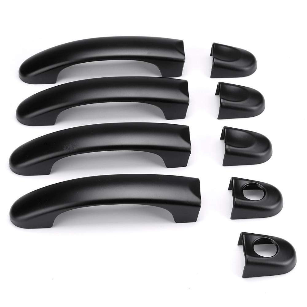 Auto TüRgriff Schale,Exterior TüRgriff Abdeckung 8 Verschiedene Style 1 Set Türgriffabdeckungen for VW for T5 2003 2004-2015 for T6 2015-up for Caddy Van 2004-2015(9pcs Matte Black) von GBSONGJIN