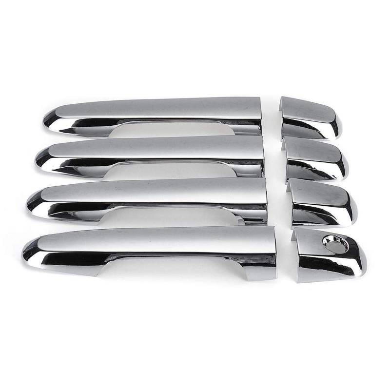 Auto TüRgriff Schale,Exterior TüRgriff Abdeckung 8 stücke Chromtürgriff Abdeckungsbesatz for Mitsubishi Triton L200 ml MQ 2005-2017 Abdeckung Zubehör von GBSONGJIN