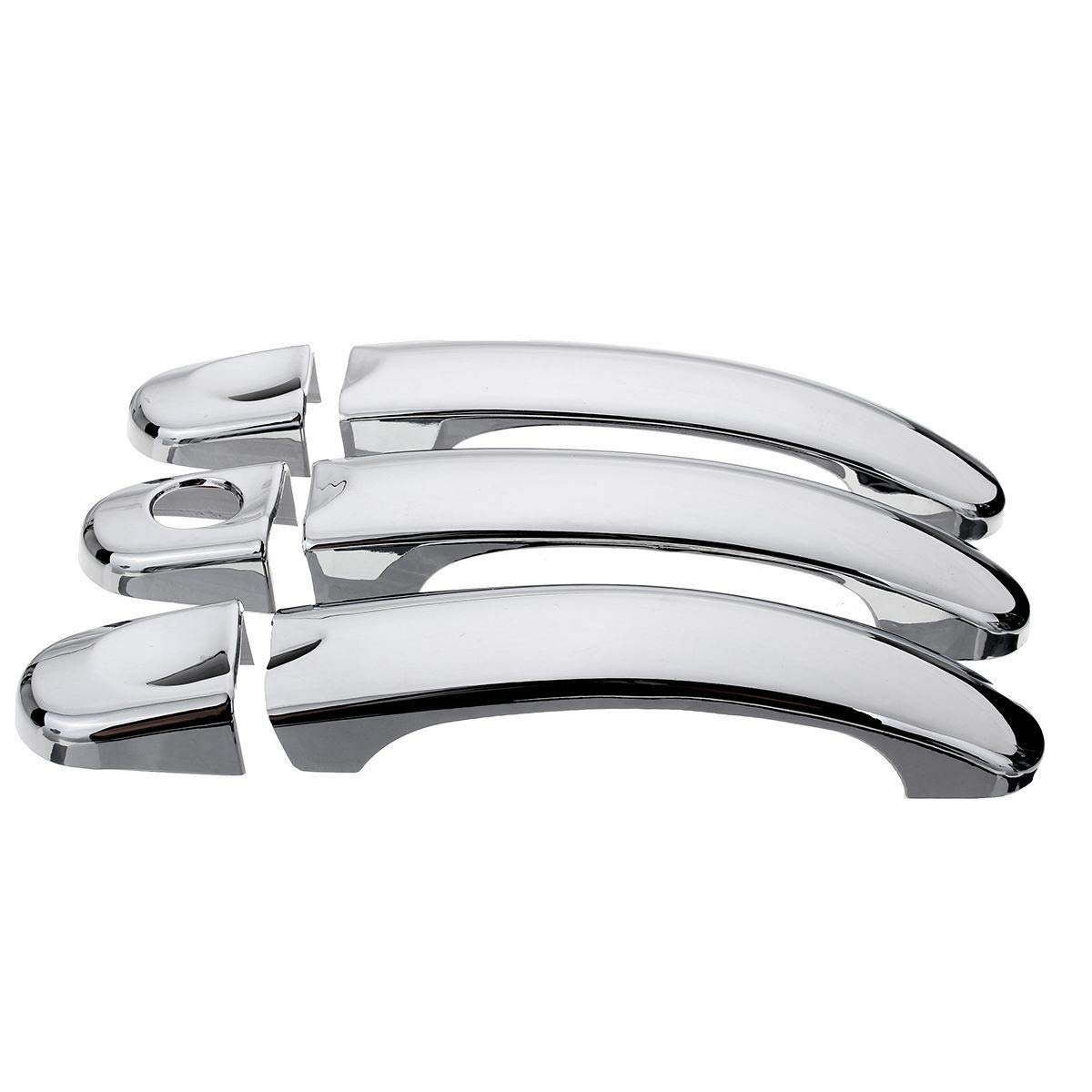 Auto TüRgriff Schale,Exterior TüRgriff Abdeckung Autofront ABS Carbon 3/4 Türgriffabdeckungen Griffe for VW Transporter T5 2003-2015 T6 2016 Caddy for Vans Multivan Aufkleber(Chrome 6pcs) von GBSONGJIN