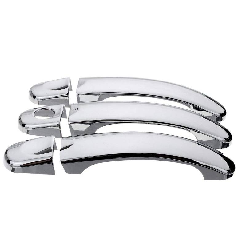 Auto TüRgriff Schale,Exterior TüRgriff Abdeckung Autofront ABS Carbon 3/4 Türgriffabdeckungen Griffe for VW Transporter T5 2003-2015 T6 2016 Caddy for Vans Multivan Aufkleber(Chrome 6pcs) von GBSONGJIN