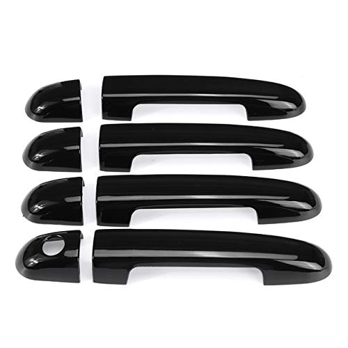 Auto TüRgriff Schale,Exterior TüRgriff Abdeckung Carbon Black/Chrome-Autotür-Griffabdeckungen Zieraufkleber Auto-Außenteile for Kia Cerato Forte 2009 2010 2011 2012(Gloss Black) von GBSONGJIN