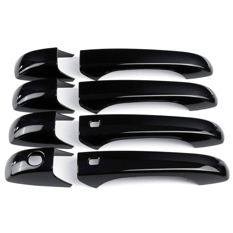 Auto TüRgriff Schale,Exterior TüRgriff Abdeckung Glanz Schwarz Auto Außenansicht Tür Griff Abdeckung für Jeep Grand Cherokee für Dodge Durango 2011-2019 Auto Styling Zubehör von GBSONGJIN