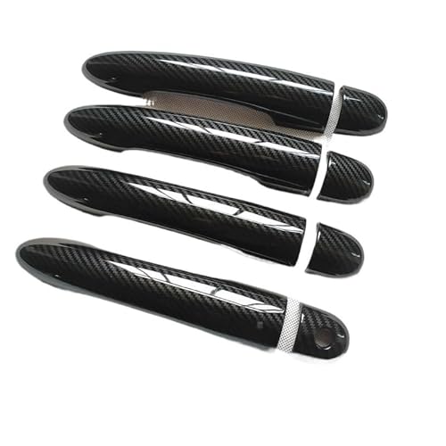 Auto TüRgriff Schale,Exterior TüRgriff Abdeckung for Renault Clio 3 III MK3 Zubehör Türgriff Abdeckung Trim Griffe Abdeckungen Kunststoffimitation Kohlefaser(C1) von GBSONGJIN