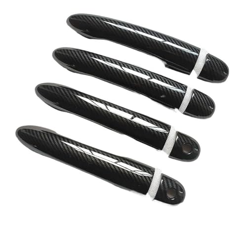 Auto TüRgriff Schale,Exterior TüRgriff Abdeckung for Renault Clio 3 III MK3 Zubehör Türgriff Abdeckung Trim Griffe Abdeckungen Kunststoffimitation Kohlefaser(C2) von GBSONGJIN
