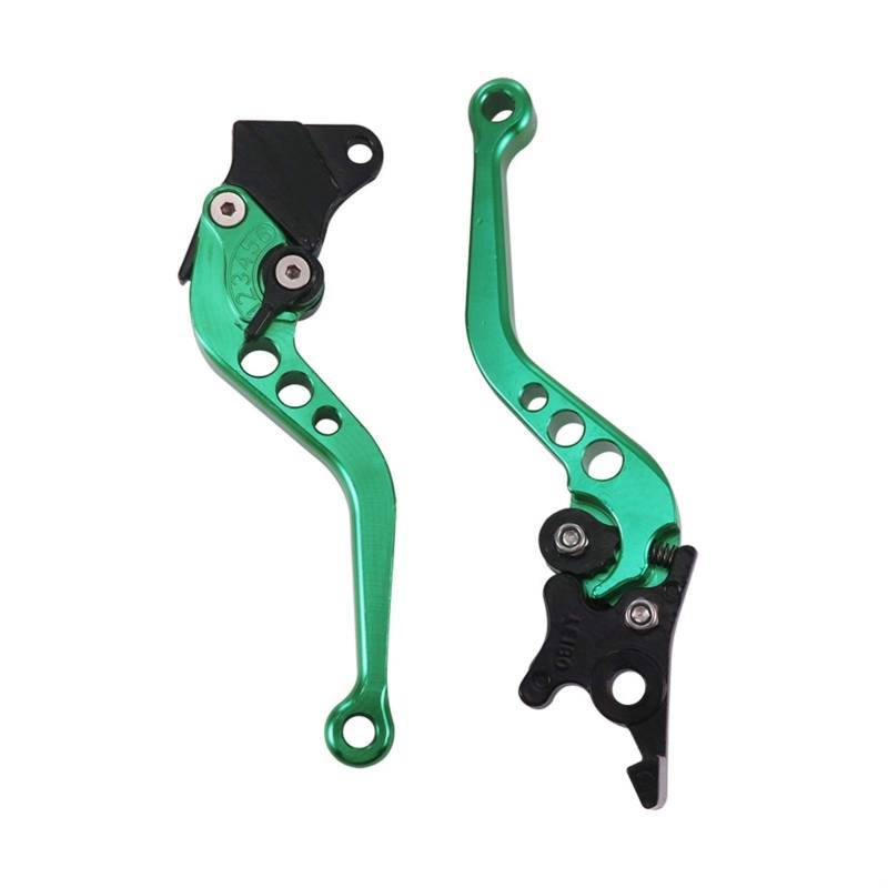 Bremshebel Motorrad,Bremshebel 2 stücke Hohe Qualität Legierung Motorradbremsgriff Bunte CNC Motorradkupplung Bremshebelgriff Fit for Motorabänderung(Green) von GBSONGJIN