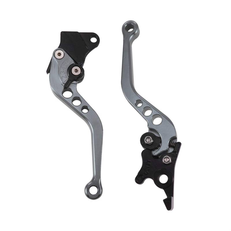 Bremshebel Motorrad,Bremshebel 2 stücke Hohe Qualität Legierung Motorradbremsgriff Bunte CNC Motorradkupplung Bremshebelgriff Fit for Motorabänderung(Gris) von GBSONGJIN