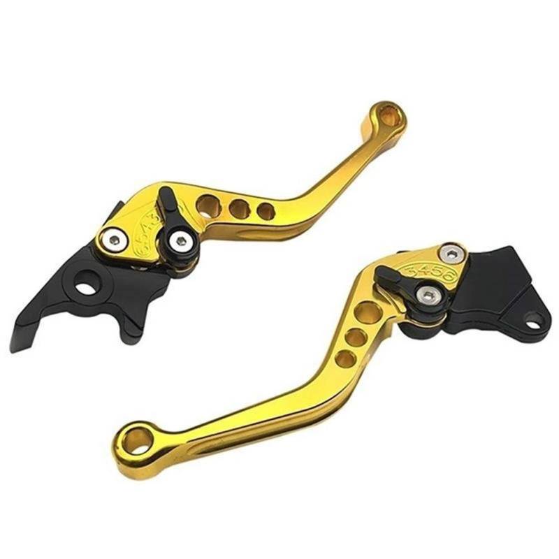 Bremshebel Motorrad,Bremshebel 2ST Legierung Motorrad Bremsgriff Motorrad-Kupplung Bremshebel Griff Sitz for Motorrad Modification(Gold) von GBSONGJIN