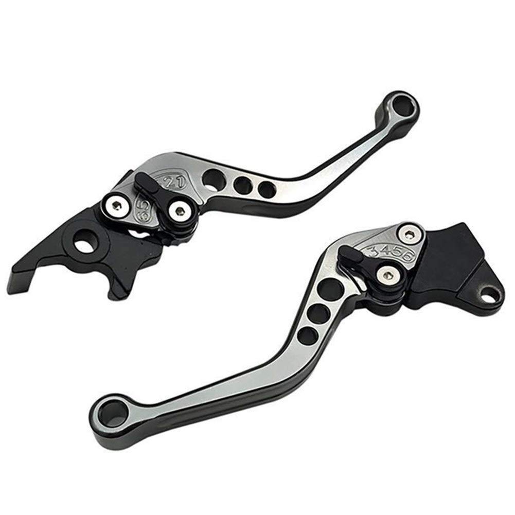 Bremshebel Motorrad,Bremshebel 2ST Legierung Motorrad Bremsgriff Motorrad-Kupplung Bremshebel Griff Sitz for Motorrad Modification(Gray) von GBSONGJIN