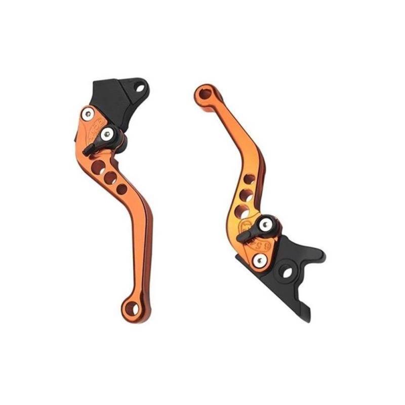 Bremshebel Motorrad,Bremshebel 2ST Legierung Motorrad Bremsgriff Motorrad-Kupplung Bremshebel Griff Sitz for Motorrad Modification(Orange) von GBSONGJIN