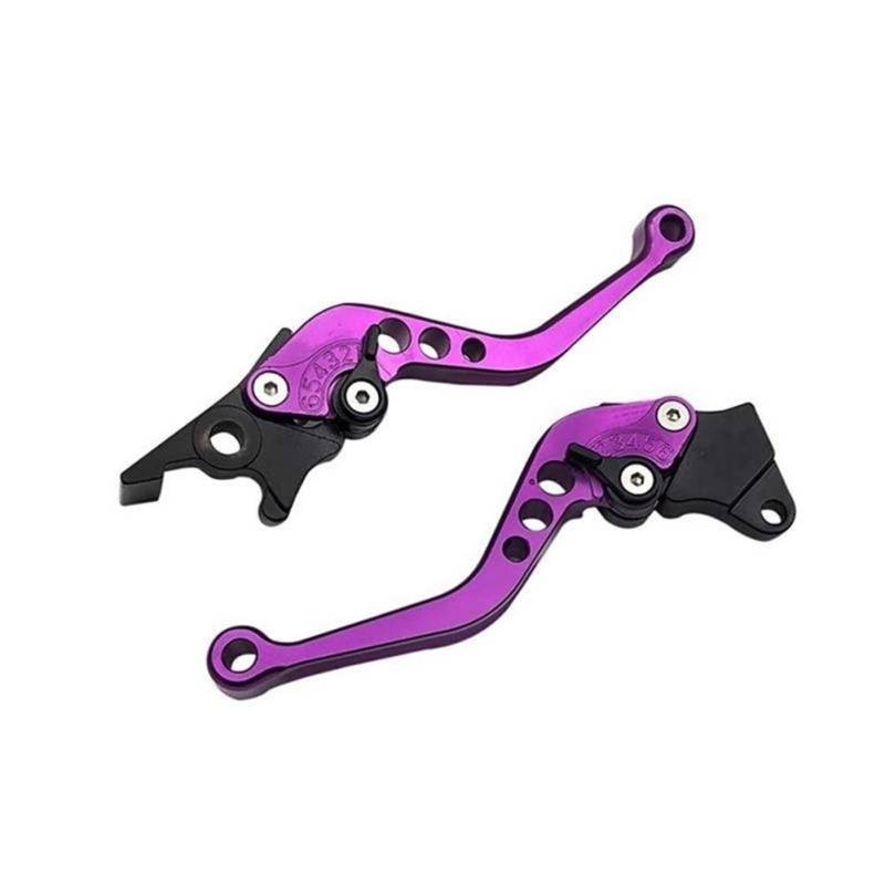 Bremshebel Motorrad,Bremshebel 2ST Legierung Motorrad Bremsgriff Motorrad-Kupplung Bremshebel Griff Sitz for Motorrad Modification(Purple) von GBSONGJIN
