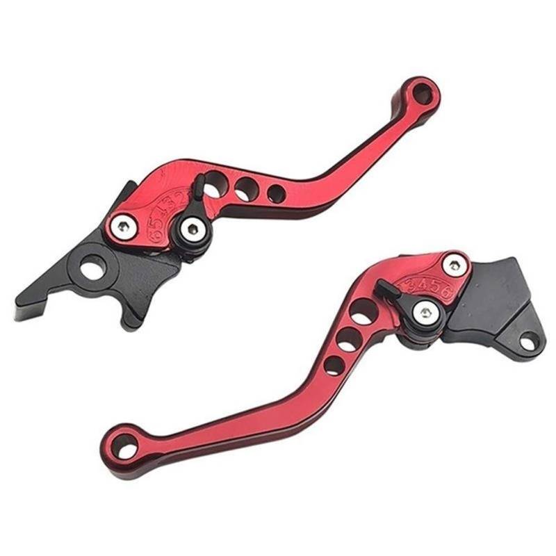 Bremshebel Motorrad,Bremshebel 2ST Legierung Motorrad Bremsgriff Motorrad-Kupplung Bremshebel Griff Sitz for Motorrad Modification(Red) von GBSONGJIN