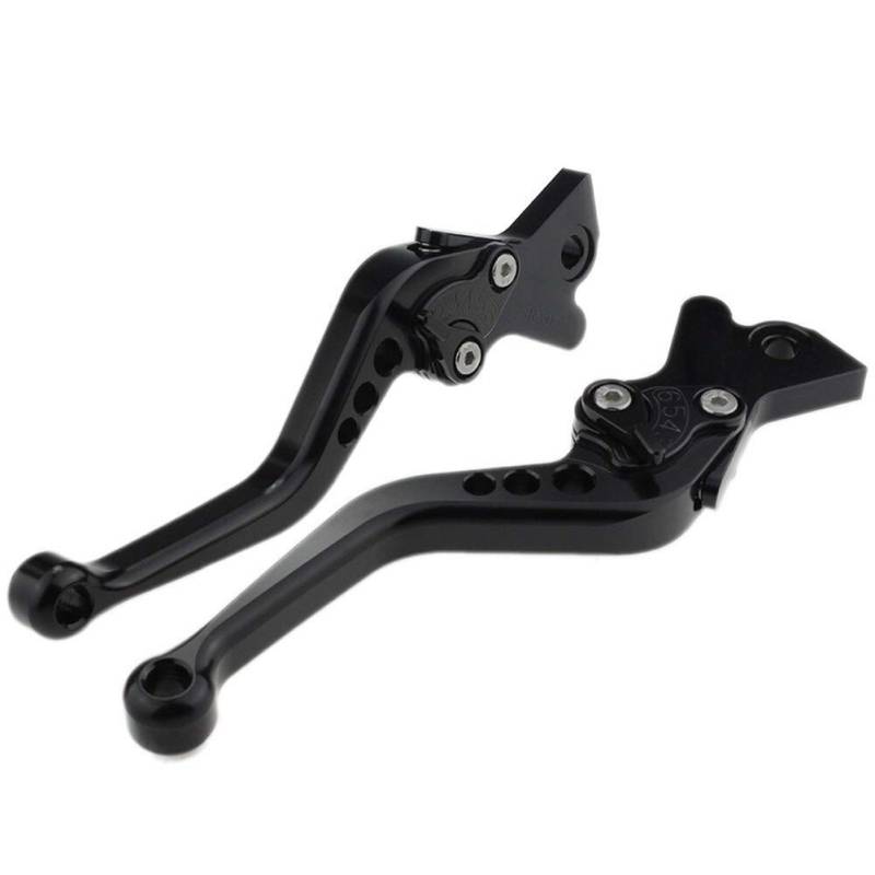 Bremshebel Motorrad,Bremshebel Aluminium Einstellbare Motorrad Bremsen-Kupplungs-Hebel for Motorrad-Bremsen-Kupplungs-Hebel(Short Black) von GBSONGJIN