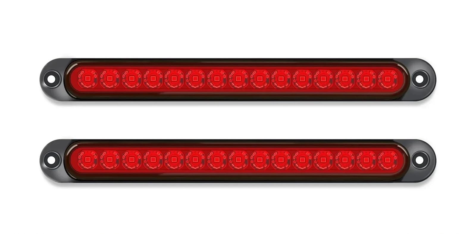 GBSONGJIN Dritte Bremsleuchte,Bremsleuchte 2 stücke Rückleuchten Dritte Bremsleuchte Lkw-Kontrollleuchte 12/24 V Seitenwarnleuchten Stoppmarkierungsleuchten Blinker(Red) von GBSONGJIN