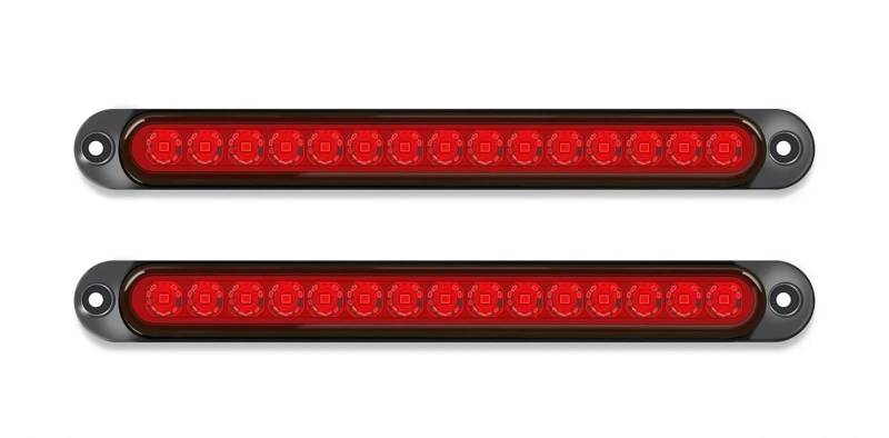 GBSONGJIN Dritte Bremsleuchte,Bremsleuchte 2 stücke Rückleuchten Dritte Bremsleuchte Lkw-Kontrollleuchte 12/24 V Seitenwarnleuchten Stoppmarkierungsleuchten Blinker(Red) von GBSONGJIN