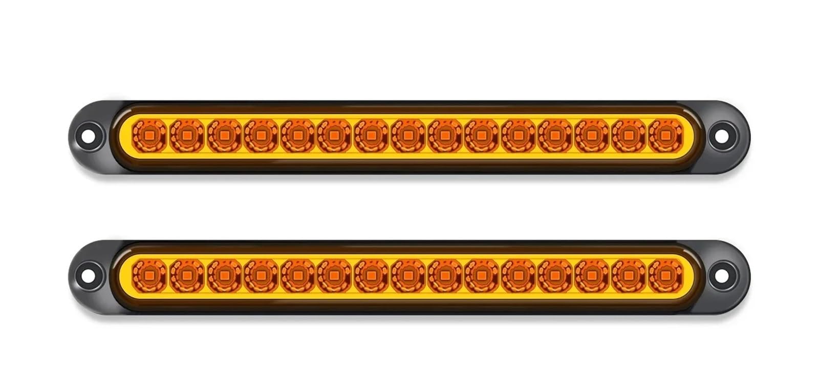 GBSONGJIN Dritte Bremsleuchte,Bremsleuchte 2 stücke Rückleuchten Dritte Bremsleuchte Lkw-Kontrollleuchte 12/24 V Seitenwarnleuchten Stoppmarkierungsleuchten Blinker(Yellow) von GBSONGJIN