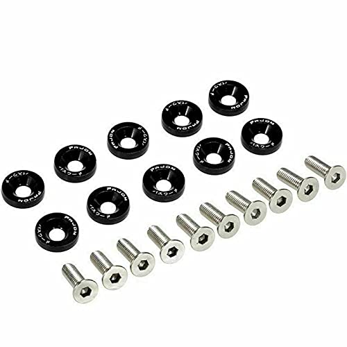 KotflüGel Unterlegscheibe Schraube 1. 0 STÜCKE M6. Auto Styling Universal Modifikation Aufkleber Aufkleber Passwort Fender Waschmaschine Kennzeichen Bolzen Ersatzteile(10pcs black) von GBSONGJIN
