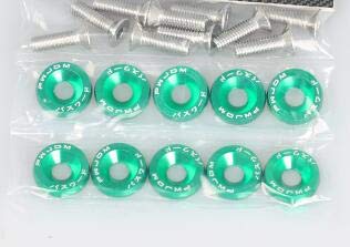 KotflüGel Unterlegscheibe Schraube 2. 0 STÜCKE M. 6x20mm rot blau billet aluminium finger bumper waschmaschine bolzen motor schacht dress up kit universal schraube bolzen auto styling(Green) von GBSONGJIN