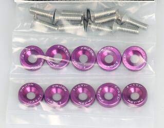 KotflüGel Unterlegscheibe Schraube 2. 0 STÜCKE M. 6x20mm rot blau billet aluminium finger bumper waschmaschine bolzen motor schacht dress up kit universal schraube bolzen auto styling(Purple) von GBSONGJIN