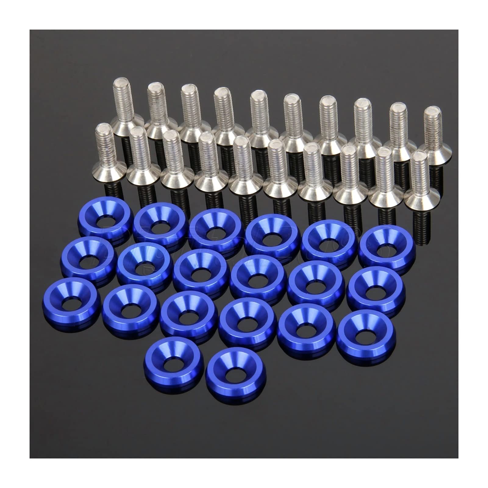 KotflüGel Unterlegscheibe Schraube 20 stücke billet aluminium füller bumper waschmaschine kit m6x15mm bolzen motor schacht dress up KIT Schraubnuss-Ersatzbolzen Anwendungen(Blue) von GBSONGJIN